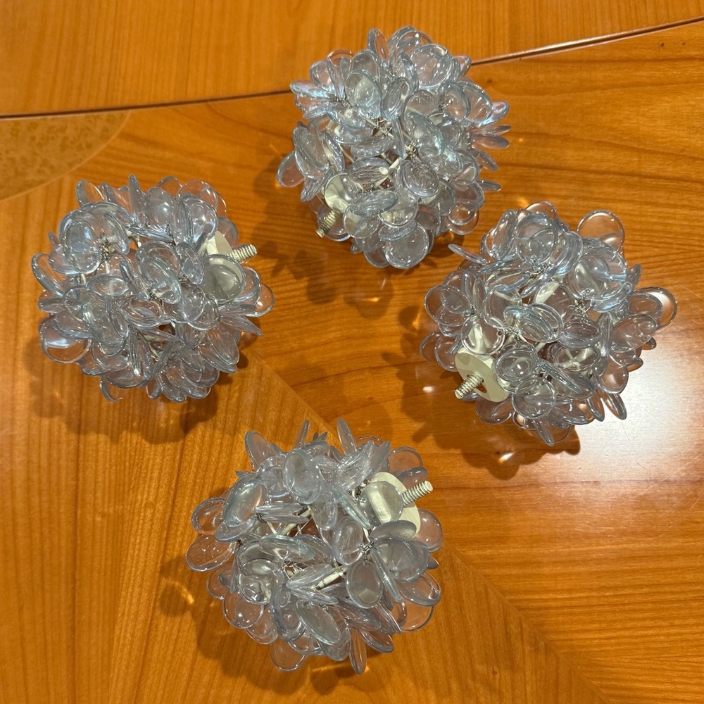 PB Teen Color Burst Light Blue Finials - 2 pairs